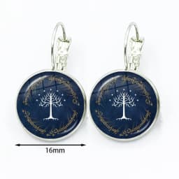 New Hot White Tree Gondor Keychain Lord Of The R Glass Dome KeyRing Bag Car Key Chain Ring Holder Charms Jewelry Gifts