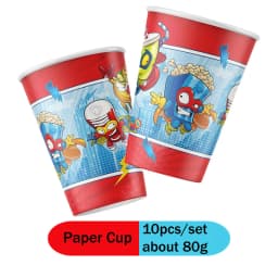 Cartoon Superzings Theme Disposable Tableware Set Birthday Party Baptism Communion Backdround Balloon Plate Decorate Supplie