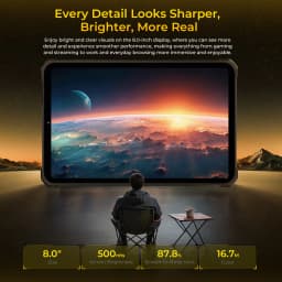 OUKITEL RT11 Rugged Tablet PC 8'' Android Tablet 5G ESIM Tablet IP68 IP69K Waterproof Shockproof 10000mAh Battery Nano+Nano/TF