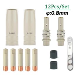 MB-15AK 15ak Coating Protection Anti-stick Gas Nozzle Holder Contact Tips 0.8/1.0/1.2mm Mig MAG Welding Torch Accessoriess