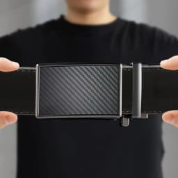 Leather belt men High Quality PU Leather Belts, Automatic Buckle Belt, Adjustable No Hole Belt Jeans Belt for Men