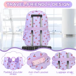 3pcs/set school backpack for girls cherry pattern primary school girl Corduroy backpack kids bookbag lunch bag pencil bag set