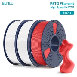 SUNLU 3KG High Speed Matte PETG Filament 1.75mm 1kg Spool (2.2lbs) High Speed Printing Filament Fit Most FDM Printer