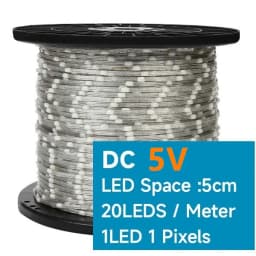 5V WS2811 WS2812 3PIN cleari Wire LED String Lights Dream Color RGBIC Addressable Individually Fairy Light Seed Pixels Light