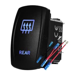 12V 24V Boat Trim Tabs Switch (ON)-OFF-(ON) Momentary Rocker Switch Waterproof Blue Light ON-OFF Toggle Switch With Harness