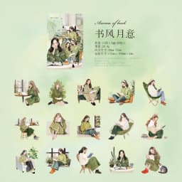 30 pcs/pack Vintage Creativity Cartoon character Sticker Adhesive Diy Diary Stick Labels Scrapbooking material