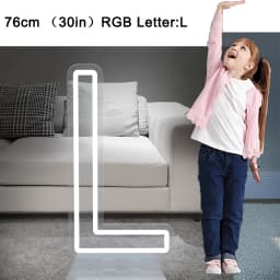 76cm Large Light up Letter Sign 26 Alphabet Stand up Lighting for Wedding Birthday Party Home Bar Decor