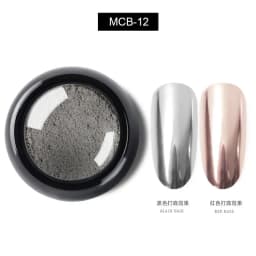 AS Professional 8ml Chrome Mirror Powder Top Coat UV Gel Varnish Semi Permanent Nail Polish Gold Silver Mirror Glitter Powder