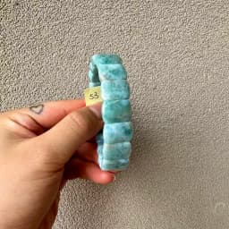 2026 AAA Grade Natural Larimar/Copper Pectolite Bead 10x14mm Bracelet Dominicana Genuine Larimar Gemstone Bangle Woman Wholesale