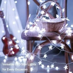 Indoor Star String Lights USB Operated Warm White Colorful LED Fairy Lamp for Christmas Wedding Party Bedroom Window Home Decor