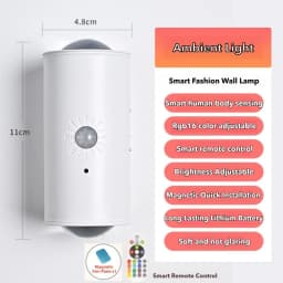 LED Night Lights Motion Sensor RGB Ambient Light Magnetic USB Rechargeable Party Corridor Closets Double-head Sunset Wall Lamp