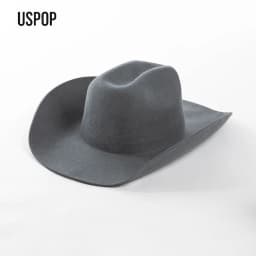 USPOP 100% Wool Cowboy Hat Unisex Wide Brim Felt Hat Solid Color Classic Fedora Style Multiple Sizes S–XL Autumn Winter