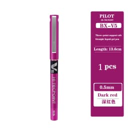 1pcs Japan Pilot V5 Gel Pen Straight Liquid Roller Pen BX-V5 Large Capacity Quick-drying Ink 0.5mm Needle Tip School Stationary