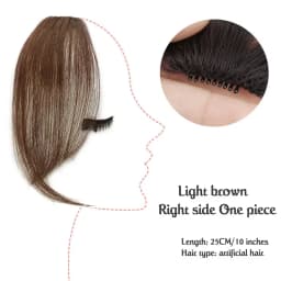 Invisible Synthetic Side Bangs Clip In Extension 2Pcs/Set Middle Part Bangs With Easy BB Clip-In Side Fringe Fits All Hair Types