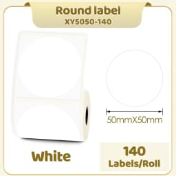 M110 M200 M221 2' Color Circle Thermal Sticker Label Self-Adhesive Round Direct Sticker Label for DIY Logo Design QR Code 1 Roll