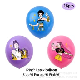 K-Pop Birthday Party Supplies Set - Decorations Tableware Balloon Plate Napkins Cake Topper Banner Gift Keychains for christmas