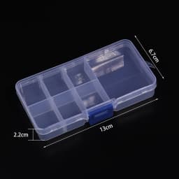 1Pc Multifunctional Clear Plastic Organizer Box with Grids Container Craft Storage for Beads Organizer Art DIY Jewelry