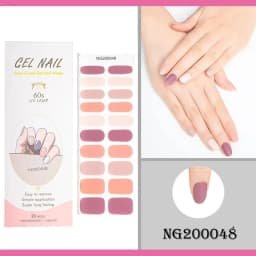 16/20/22Tips Semi-Cured Gel Nail Patch Adhesive Sliders Long Lasting Full Gel Nail Stickers DIY Manicure Harden In UV Lamp Need