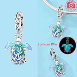 925 Sterling Silver Ocean Series Blue Turtle Starfish Shell Fit Original Bracelet Charms for Women diy Fine Jewelry Gifts