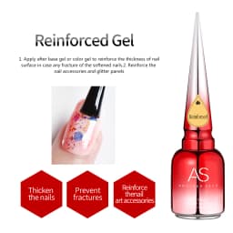 AS Rubber Base Coat UV Gel Colorful Gel Nail Polish Semi Permanent Tempered Top Coat UV LED Nail Art Manicure Nail Varnish