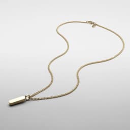 Simple Stainless Steel Brushed Craftsmanship Small Tag Necklace Retro Men Pendant Necklace Fashion Titanium Steel Jewelry