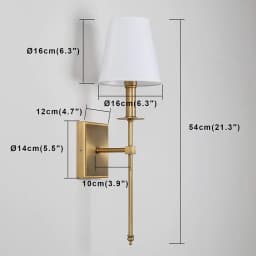 Classical wall lamp nordic bedside lamps with Flared White Textile Lamp Shade hotel room decor led wall light living room lamp
