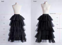 Women Tiered Short Skirts Fluffy Tulle Multi-layer High-Low Petticoat A Line Elastic Waist Underskirt Carnival Party Tutu Skirts