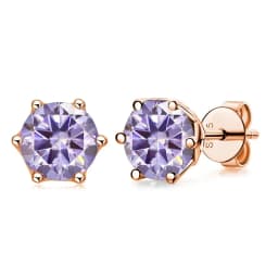 0.5ct-1ct D Color Certified Moissanite Stud Earrings Lab Created Diamond 925 Sterling Silver Gold Plated Wedding Jewelry