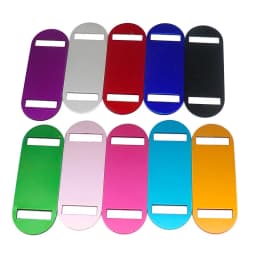 100Pcs Anodizing Aluminum Dog Tag Name Dog ID Tags for Dog Collar Personalized Pet ID Dog Name Tag Customized Engraving