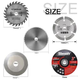 5pcs 3" Metal Cutting Disc Carbide Circular Saw Blade Wood Cutting Dics Stone Cutting Disc Glass Cutting Disc For Angle Grinder