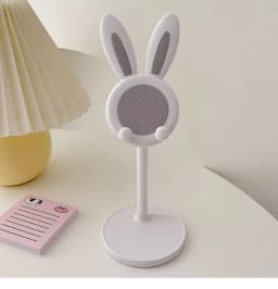 Pink Phone Holder Desktop Cell Phone Stand For iPhone 13 14 Samsung Smartphone Adjustable Lovely Rabbit Cartoon Table Support