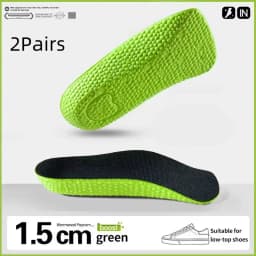 Memory Foam Height Increase Insoles for Men Women Shoes Flat Feet Arch Support Orthopedic Insoles Sneakers Heel Lift Care Insole