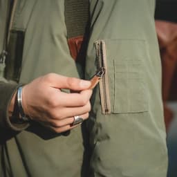 Maden Retro MA1 Bomber Jacket Thickened Splicing Baseball Flight Coat with Inner Pocket for Men's Winter Cotton Padded Jacket