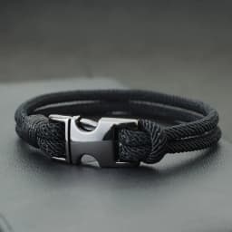 Fashion Mens Bracelet Double Layer Spring Buckle 4mm Nylon Rope Braclet Homme Leisure Accessories Hiphop Braslet Gift For Him