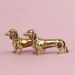 Statue Ornaments, 1pc Brass Dachshund Home Study Decoration Ornaments.