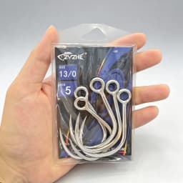 ZYZHE 5~10pcs/Lot Single Lure Hook 4#-13/0# 12 Sizes Bkk 8095 Hooks Saltwater Ultra-Antirust Coating Fakebait Assist Hooks