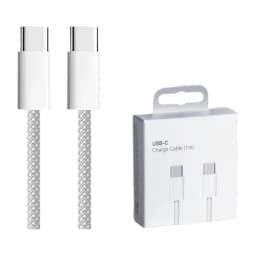 PD 60W Dual USB-C Fast Charging Braided Cable For iPhone 15 16 17Pro Max 15 Plus Type C to Type C Quick Charger Cable With Box