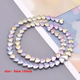 New color Natural Stone Hematite Beads Heart square Round disc Loose Spacer beads For Jewelry Making DIY