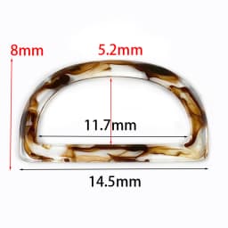 2Pcs Amber Plastic Handle Women's Bag Handles Acrylic O D Ring Handbag Woven-bag Replace Rings Purse Frame DIY Bags Accessories