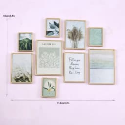 1 Set Doll House DIY Accessories 1:12 Dollhouse Miniature Vintage Mural Photos Wall Picture Scene Decoration