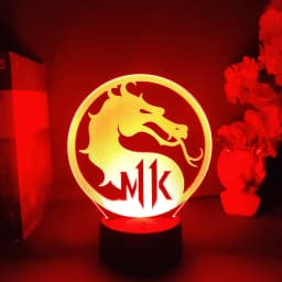 Mortal Kombat 11 Dragon Logo Night Light Led Touch Sensor Color Changing Nightlight for Kids Child Gaming Room Setup Cool Stuff