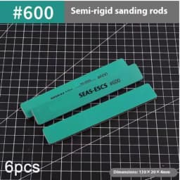 6Pcs MS-E400-1500 Semi-rigid Sanding Sticks Plastic Model Polishing Rod for DIY Assembling Model Build Tools