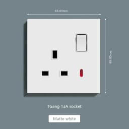 UK Standard Power Socket 13A Quick charge Plug 20W Smart Type-C Wall Outlet,220V Electrical Universal Wall Light 2way Switch