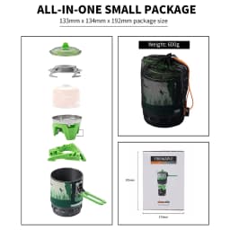 Fire Maple Camping Gas Burners Outdoor Solo Backpacking Cooking System 2200W 0.8L 600g with Piezo Ignition Gas Stove FMS-X3