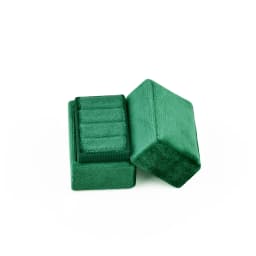 Velvet 3 Slots Ring Box Jewelry Display Holder Portable Ring Storage Organizer Case for Rings Jewelry Gift Box for Women