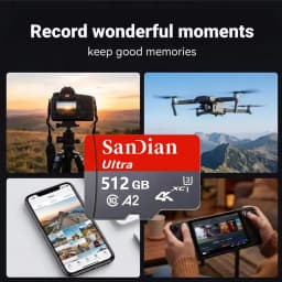 Bold SD Cards 128GB 512GB 32GB Memory Card Micro TF SD Card TF Cards for Body Camera/Phone/Digital Frame/PC Mac/Baby Monitor