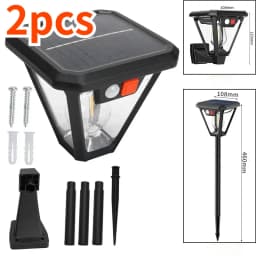 2-IN-1 Solar Light Outdoor Wall Lamp&Camping Lantern Solar Powered Motion Sensor Light Waterproof for Garden Yard Porch Lawn Str