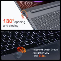 Ninkear A15 15.6 Inch FHD IPS Notebook 16GB DDR4 512GB SSD AMD Ryzen 5 5500U Laptop for Office Study WiFi 6 Backlit Keyboard Fingerprint Reader 55.4Wh Battery 65W USB-C PD Charging HDMI Portable Computer for Home and Travel