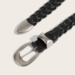 Punch Free Punk Style Woven Belt for Men and Women Black Metal Buckle Belt Dark Minority Retro Fried Dough Twists Belt
