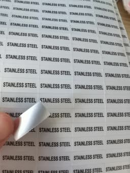 620pcs 22x9mm Matte Silver Sticker Writting With STAINLESS STEEL For Metallic Products Packaging Label